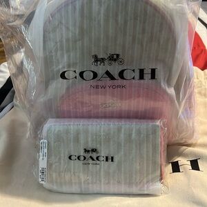 BNWT Coach backpack and matching wallet!